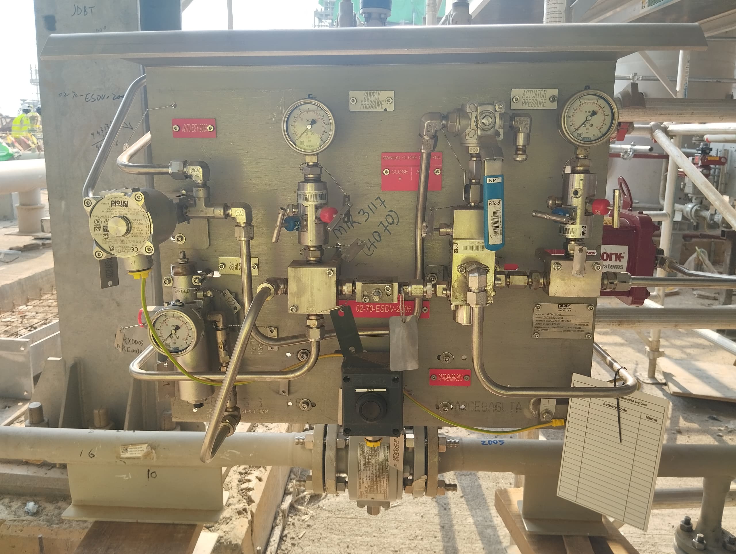 Industrial instrumentation assembly prepared for technical field support