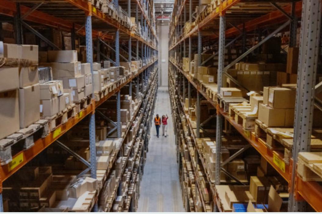 Organised warehouse for industrial supplies and logistics
